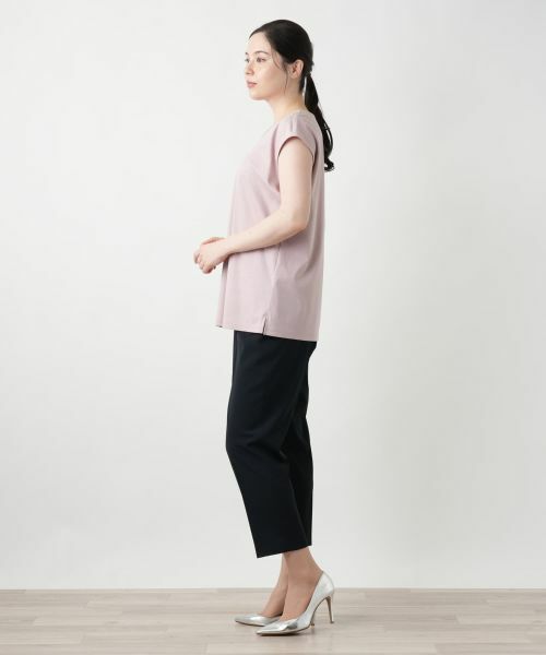 Leilian PLUS HOUSE / レリアンプラスハウス Tシャツ | 刺繍フレンチスリーブカットソー【Leilian WHITE LABEL】 | 詳細8