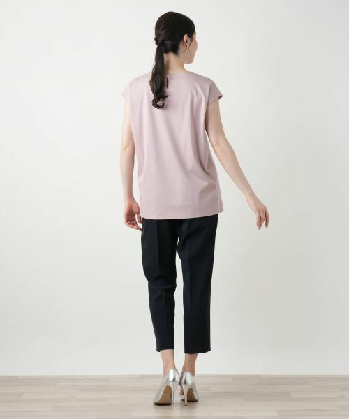 Leilian PLUS HOUSE / レリアンプラスハウス Tシャツ | 刺繍フレンチスリーブカットソー【Leilian WHITE LABEL】 | 詳細9