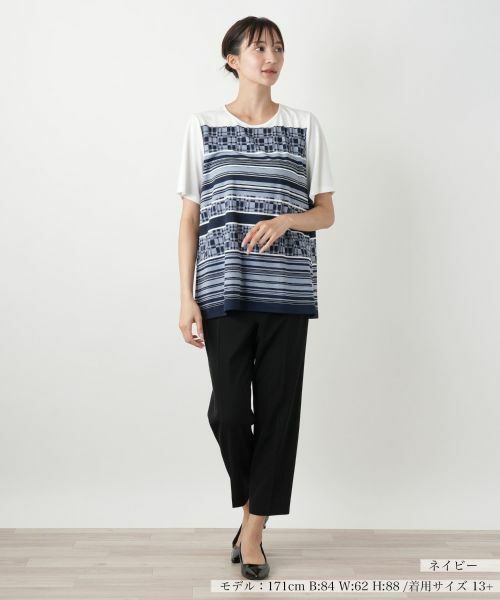 Leilian PLUS HOUSE / レリアンプラスハウス Tシャツ | 【店舗人気】マルチパターンカットソー【Leilian WHITE LABEL】 | 詳細4