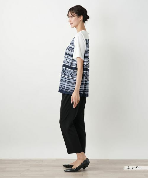 Leilian PLUS HOUSE / レリアンプラスハウス Tシャツ | 【店舗人気】マルチパターンカットソー【Leilian WHITE LABEL】 | 詳細5