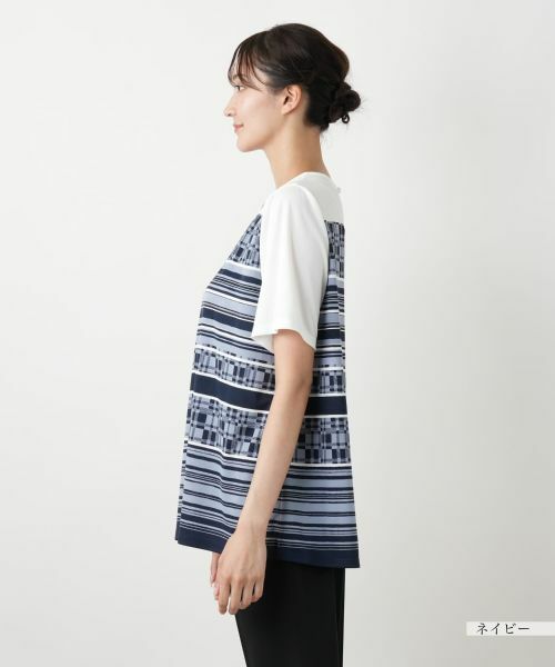 Leilian PLUS HOUSE / レリアンプラスハウス Tシャツ | 【店舗人気】マルチパターンカットソー【Leilian WHITE LABEL】 | 詳細8