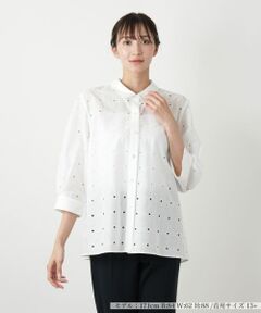 Leilian PLUS HOUSE / レリアンプラスハウス シャツ・ブラウス | 【店舗人気】カットワークブラウス【Leilian WHITE LABEL】