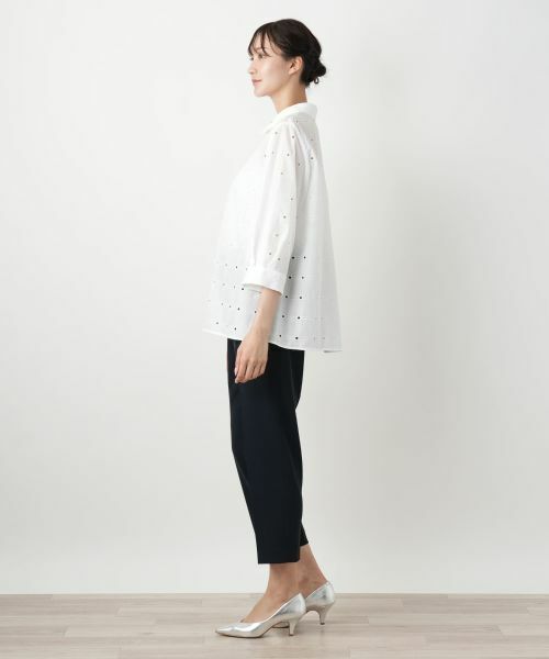 Leilian PLUS HOUSE / レリアンプラスハウス シャツ・ブラウス | 【店舗人気】カットワークブラウス【Leilian WHITE LABEL】 | 詳細2