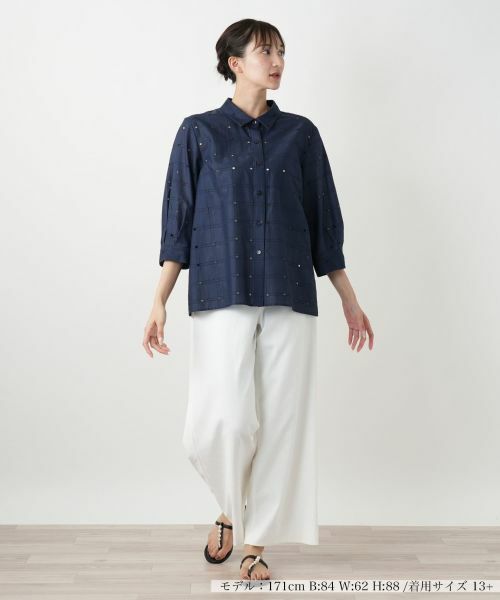 Leilian PLUS HOUSE / レリアンプラスハウス シャツ・ブラウス | 【店舗人気】カットワークブラウス【Leilian WHITE LABEL】 | 詳細4