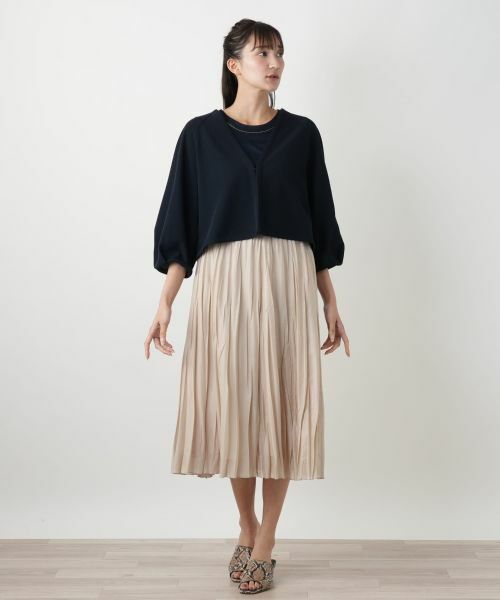 Leilian PLUS HOUSE / レリアンプラスハウス テーラードジャケット | Vネッククロップドジャケット【Leilian WHITE LABEL】 | 詳細1