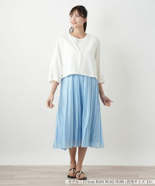 Leilian PLUS HOUSE / レリアンプラスハウス テーラードジャケット | Vネッククロップドジャケット【Leilian WHITE LABEL】 | 詳細4