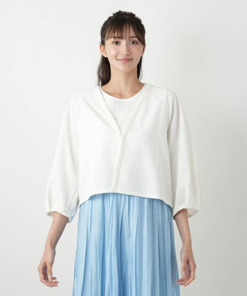 Leilian PLUS HOUSE / レリアンプラスハウス テーラードジャケット | Vネッククロップドジャケット【Leilian WHITE LABEL】 | 詳細7