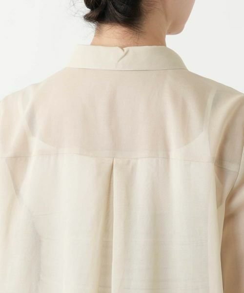 Leilian PLUS HOUSE / レリアンプラスハウス シャツ・ブラウス | 比翼シアーブラウス【Leilian WHITE LABEL】 | 詳細11