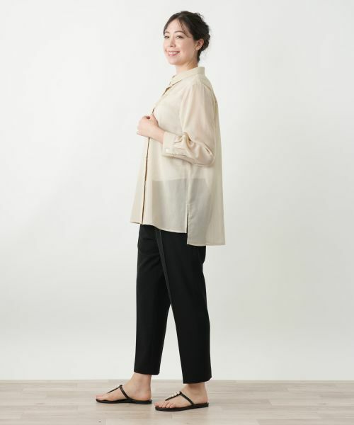 Leilian PLUS HOUSE / レリアンプラスハウス シャツ・ブラウス | 比翼シアーブラウス【Leilian WHITE LABEL】 | 詳細5