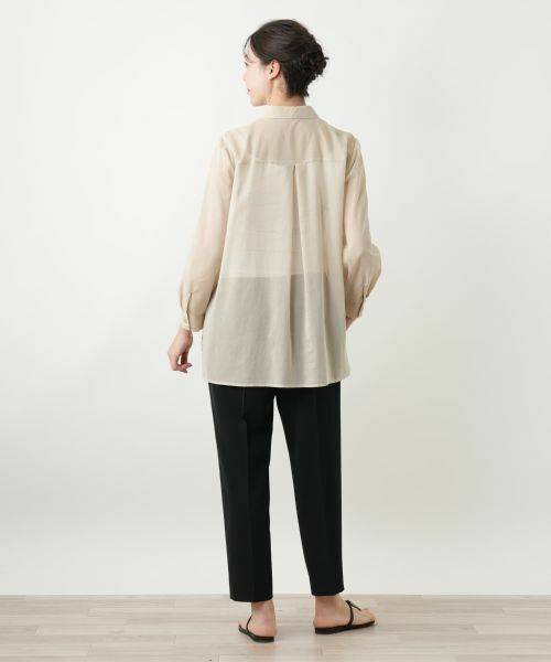 Leilian PLUS HOUSE / レリアンプラスハウス シャツ・ブラウス | 比翼シアーブラウス【Leilian WHITE LABEL】 | 詳細6