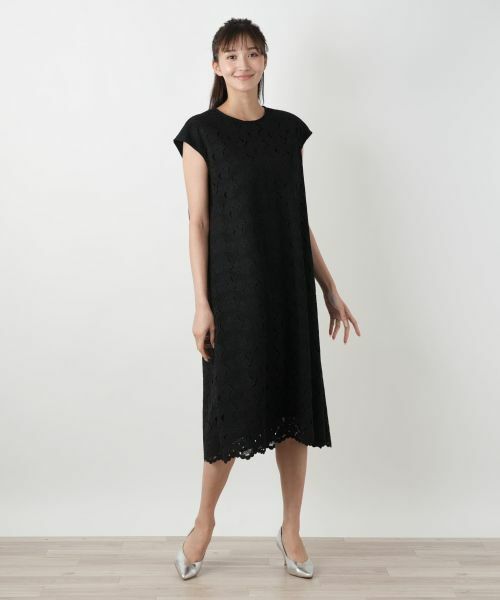 Leilian PLUS HOUSE / レリアンプラスハウス ドレス | カットワークレースワンピース【Leilian WHITE LABEL】 | 詳細1