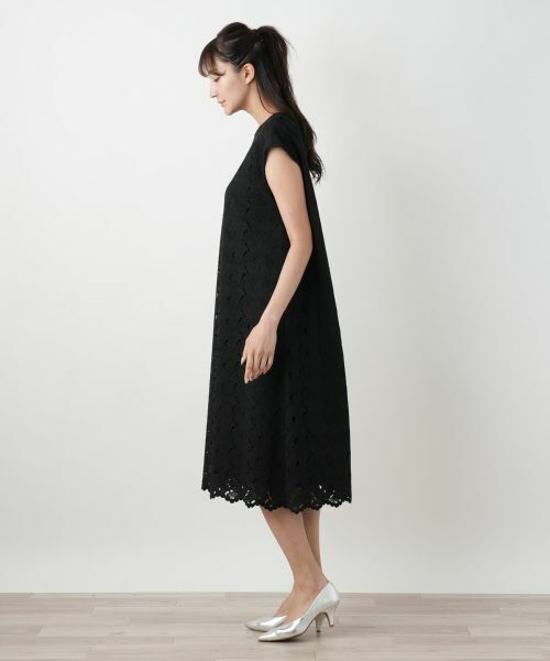 Leilian PLUS HOUSE / レリアンプラスハウス ドレス | カットワークレースワンピース【Leilian WHITE LABEL】 | 詳細2