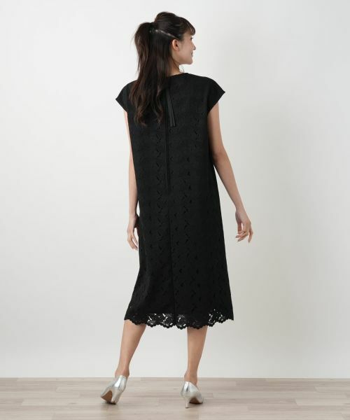 Leilian PLUS HOUSE / レリアンプラスハウス ドレス | カットワークレースワンピース【Leilian WHITE LABEL】 | 詳細3
