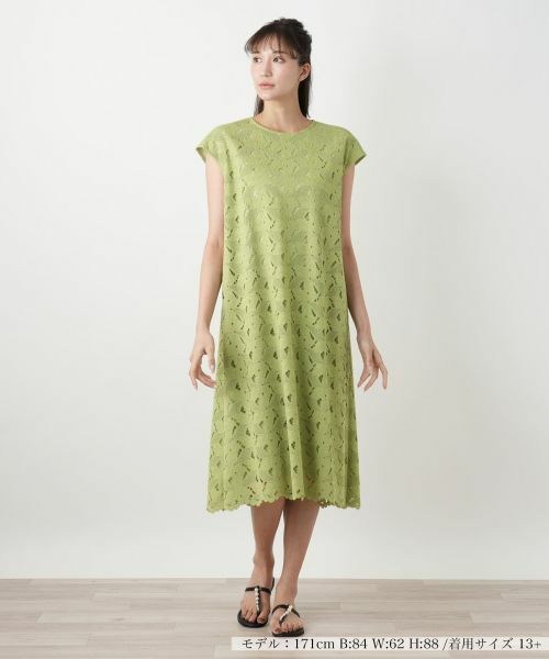 Leilian PLUS HOUSE / レリアンプラスハウス ドレス | カットワークレースワンピース【Leilian WHITE LABEL】 | 詳細4