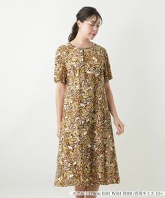 Leilian PLUS HOUSE / レリアンプラスハウス ドレス | ペイズリーフレアワンピース【Leilian WHITE LABEL】