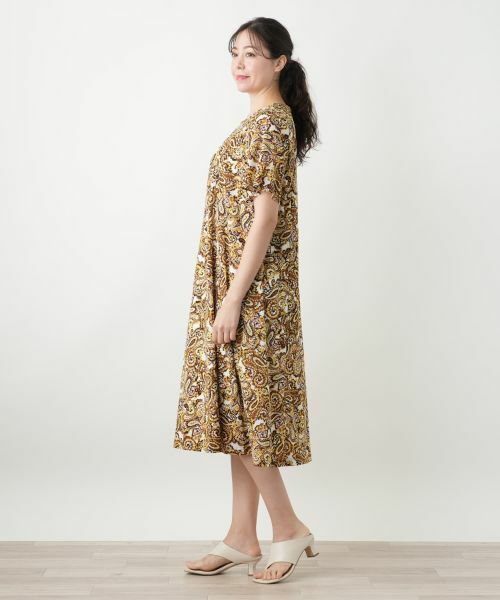 Leilian PLUS HOUSE / レリアンプラスハウス ドレス | ペイズリーフレアワンピース【Leilian WHITE LABEL】 | 詳細2