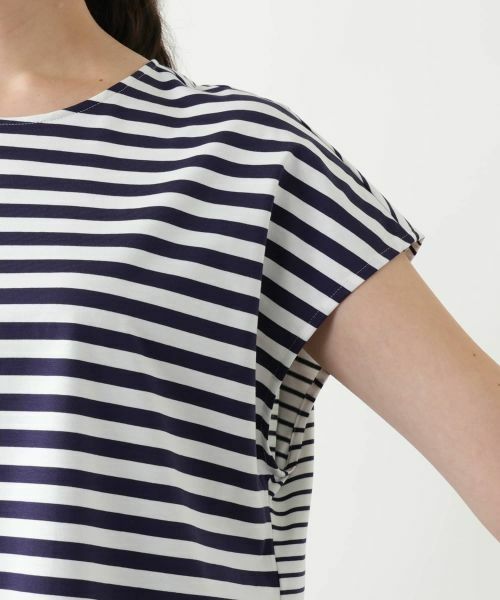 Leilian PLUS HOUSE / レリアンプラスハウス Tシャツ | ボーダー切替カットソー【Leilian WHITE LABEL】 | 詳細13
