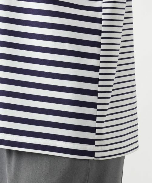 Leilian PLUS HOUSE / レリアンプラスハウス Tシャツ | ボーダー切替カットソー【Leilian WHITE LABEL】 | 詳細14