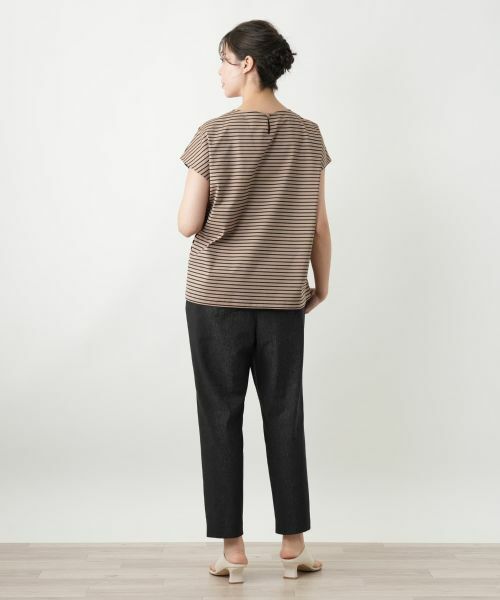 Leilian PLUS HOUSE / レリアンプラスハウス Tシャツ | ボーダー切替カットソー【Leilian WHITE LABEL】 | 詳細3