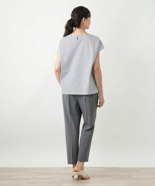 Leilian PLUS HOUSE / レリアンプラスハウス Tシャツ | ボーダー切替カットソー【Leilian WHITE LABEL】 | 詳細6