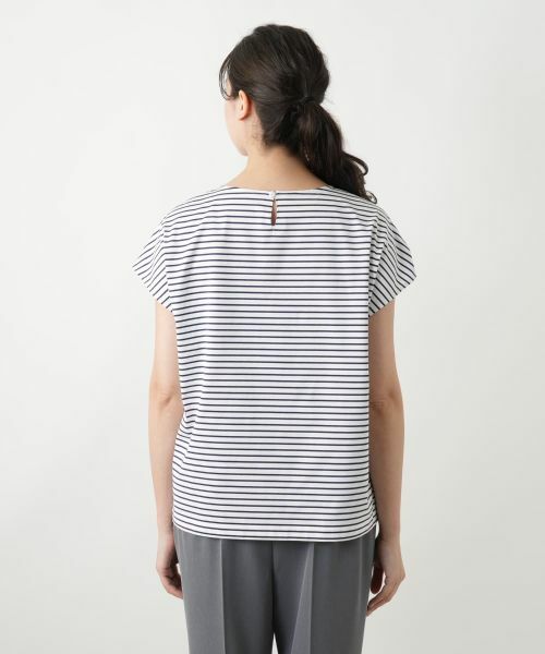 Leilian PLUS HOUSE / レリアンプラスハウス Tシャツ | ボーダー切替カットソー【Leilian WHITE LABEL】 | 詳細9