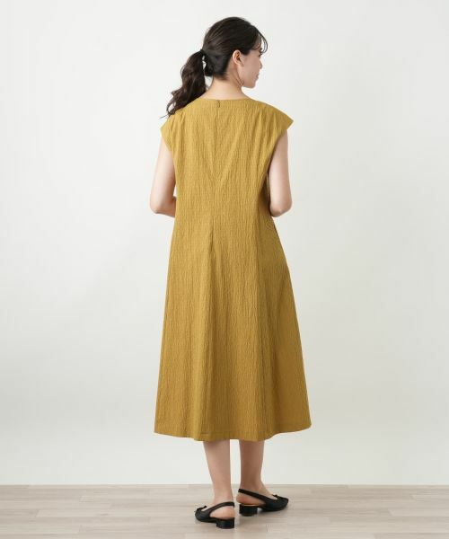 Leilian PLUS HOUSE / レリアンプラスハウス ドレス | Vネックフレアワンピース【Leilian WHITE LABEL】 | 詳細3