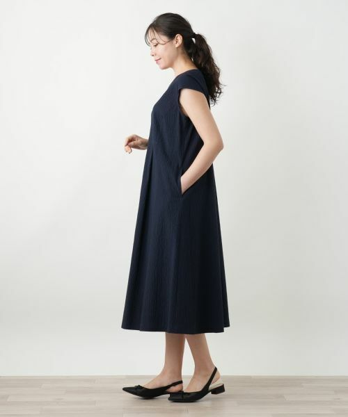 Leilian PLUS HOUSE / レリアンプラスハウス ドレス | Vネックフレアワンピース【Leilian WHITE LABEL】 | 詳細5