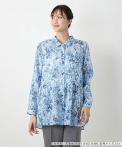 Leilian PLUS HOUSE / レリアンプラスハウス シャツ・ブラウス | フラワープリントブラウス【Leilian WHITE LABEL】