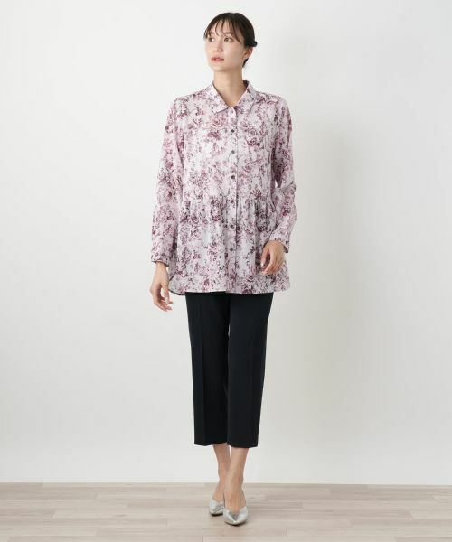 Leilian PLUS HOUSE / レリアンプラスハウス シャツ・ブラウス | フラワープリントブラウス【Leilian WHITE LABEL】 | 詳細1
