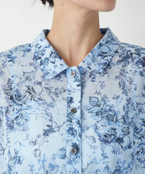 Leilian PLUS HOUSE / レリアンプラスハウス シャツ・ブラウス | フラワープリントブラウス【Leilian WHITE LABEL】 | 詳細10