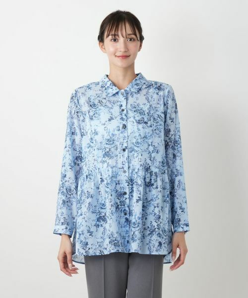 Leilian PLUS HOUSE / レリアンプラスハウス シャツ・ブラウス | フラワープリントブラウス【Leilian WHITE LABEL】 | 詳細7