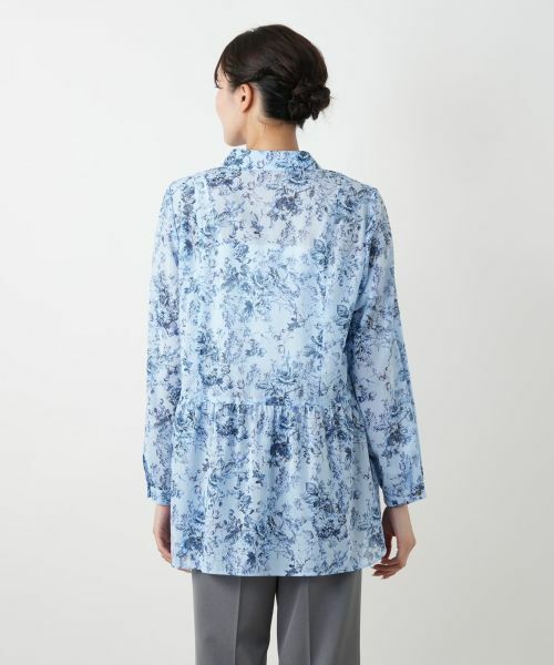 Leilian PLUS HOUSE / レリアンプラスハウス シャツ・ブラウス | フラワープリントブラウス【Leilian WHITE LABEL】 | 詳細9
