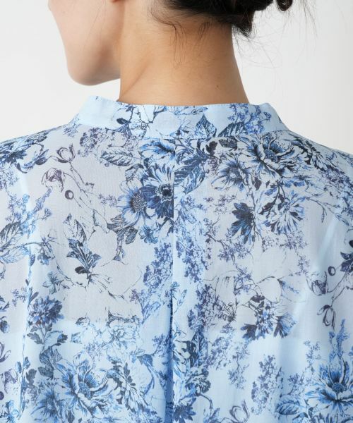 Leilian PLUS HOUSE / レリアンプラスハウス シャツ・ブラウス | 花柄スタンドカラーブラウス【Leilian WHITE LABEL】 | 詳細11