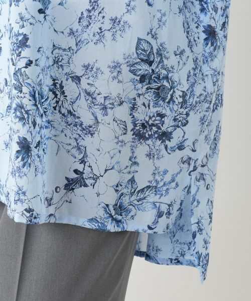 Leilian PLUS HOUSE / レリアンプラスハウス シャツ・ブラウス | 花柄スタンドカラーブラウス【Leilian WHITE LABEL】 | 詳細13