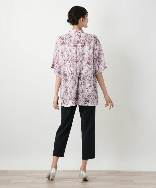 Leilian PLUS HOUSE / レリアンプラスハウス シャツ・ブラウス | 花柄スタンドカラーブラウス【Leilian WHITE LABEL】 | 詳細3