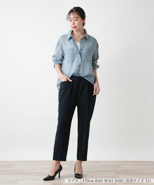 Leilian PLUS HOUSE / レリアンプラスハウス シャツ・ブラウス | シアーブラウス【Leilian WHITE LABEL】 | 詳細1