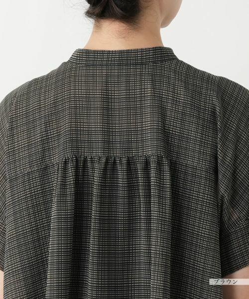 Leilian PLUS HOUSE / レリアンプラスハウス シャツ・ブラウス | シアーチェックブラウス【Leilian WHITE LABEL】 | 詳細11