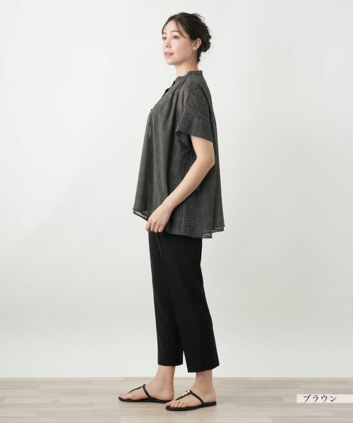 Leilian PLUS HOUSE / レリアンプラスハウス シャツ・ブラウス | シアーチェックブラウス【Leilian WHITE LABEL】 | 詳細5