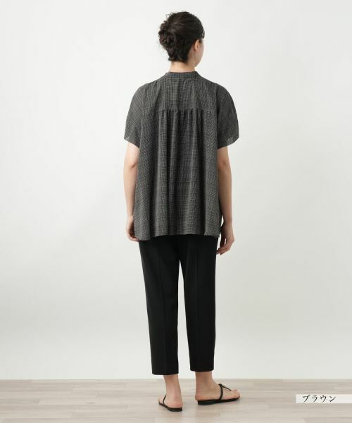 Leilian PLUS HOUSE / レリアンプラスハウス シャツ・ブラウス | シアーチェックブラウス【Leilian WHITE LABEL】 | 詳細6