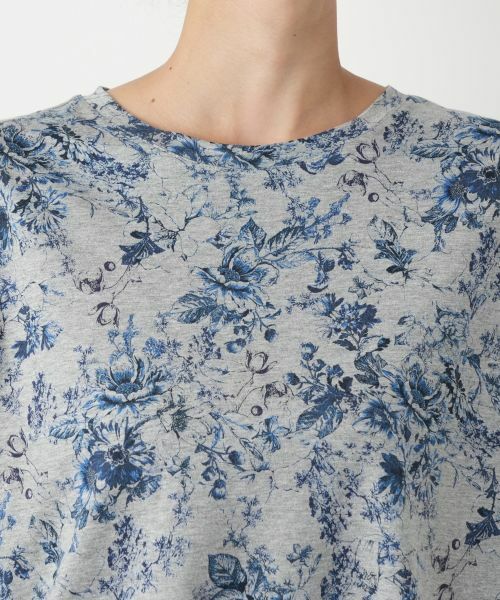 Leilian PLUS HOUSE / レリアンプラスハウス Tシャツ | フラワープリントTシャツ【Leilian WHITE LABEL】 | 詳細10