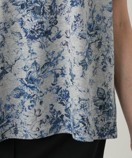 Leilian PLUS HOUSE / レリアンプラスハウス Tシャツ | フラワープリントTシャツ【Leilian WHITE LABEL】 | 詳細13