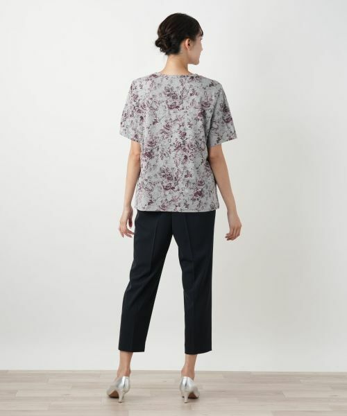 Leilian PLUS HOUSE / レリアンプラスハウス Tシャツ | フラワープリントTシャツ【Leilian WHITE LABEL】 | 詳細3