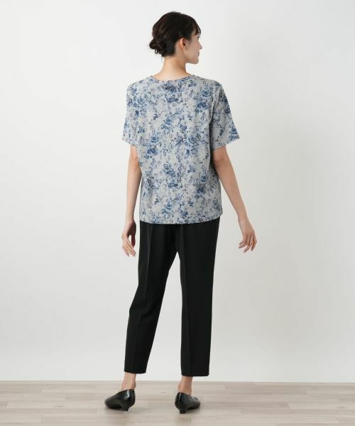 Leilian PLUS HOUSE / レリアンプラスハウス Tシャツ | フラワープリントTシャツ【Leilian WHITE LABEL】 | 詳細6