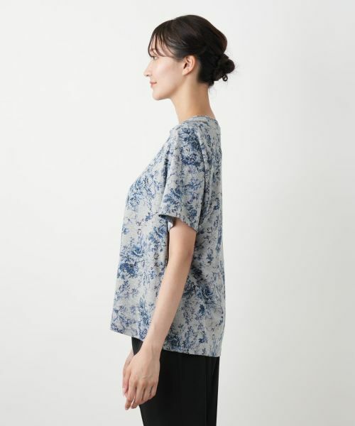 Leilian PLUS HOUSE / レリアンプラスハウス Tシャツ | フラワープリントTシャツ【Leilian WHITE LABEL】 | 詳細8