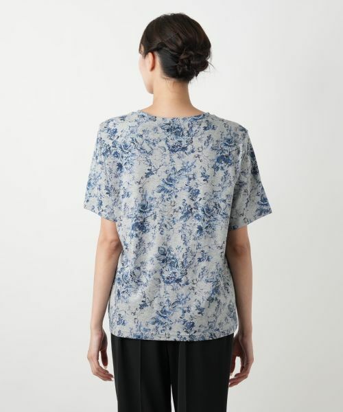 Leilian PLUS HOUSE / レリアンプラスハウス Tシャツ | フラワープリントTシャツ【Leilian WHITE LABEL】 | 詳細9