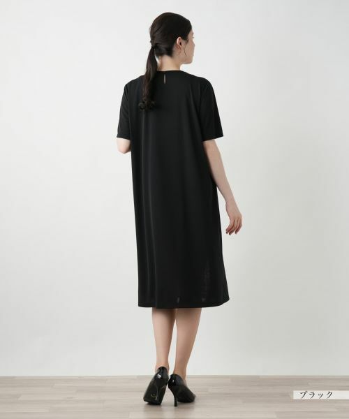 Leilian PLUS HOUSE / レリアンプラスハウス ドレス | 【店舗人気】幾何学切替フレアワンピース【Leilian WHITE LABEL】 | 詳細3