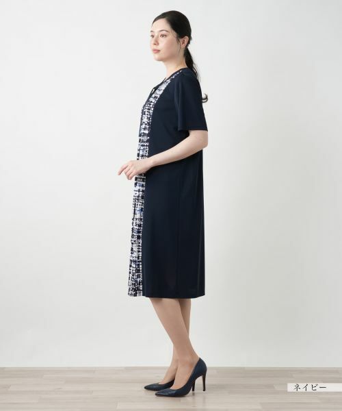 Leilian PLUS HOUSE / レリアンプラスハウス ドレス | 【店舗人気】幾何学切替フレアワンピース【Leilian WHITE LABEL】 | 詳細6