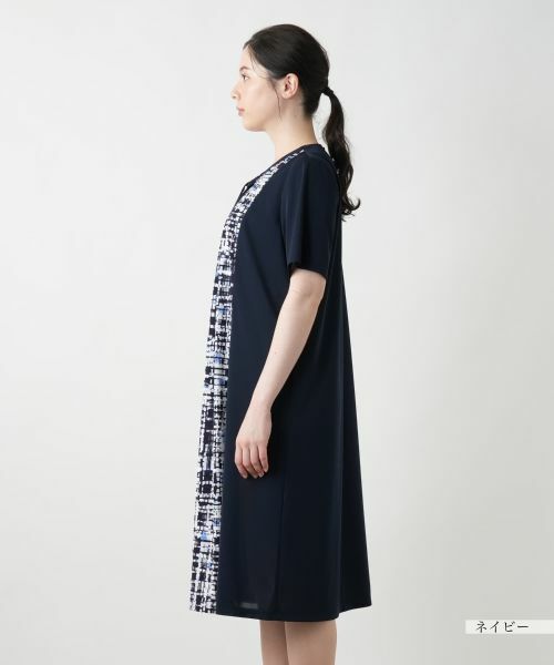 Leilian PLUS HOUSE / レリアンプラスハウス ドレス | 【店舗人気】幾何学切替フレアワンピース【Leilian WHITE LABEL】 | 詳細9