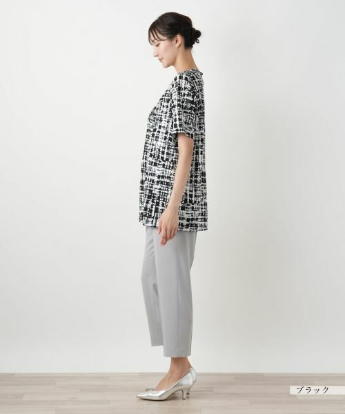 Leilian PLUS HOUSE / レリアンプラスハウス シャツ・ブラウス | 【店舗人気】グラフィカルプリントブラウス【Leilian WHITE LABEL】 | 詳細2