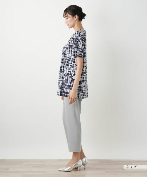 Leilian PLUS HOUSE / レリアンプラスハウス シャツ・ブラウス | 【店舗人気】グラフィカルプリントブラウス【Leilian WHITE LABEL】 | 詳細5